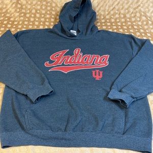 Indiana University Charcoal Colored Hoodie, Large